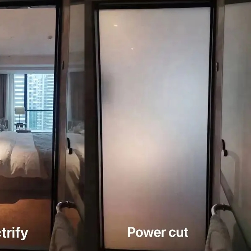 Office Privacy Smart Glass Electrical Dimming Opaque Pdlc Smart Glass Film Switchable