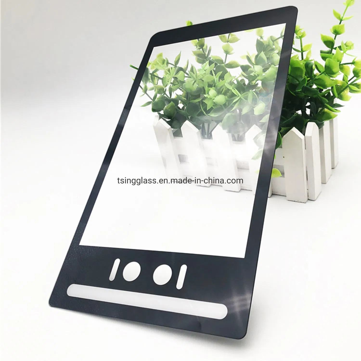 Beveled Edge 1mm 2mm 3mm 4mm 5mm Black Color UV Ink Logos Custom Gorilla Tempered Silk Screen Digital Printing Glass Green Ar Coating Anti Reflective Glass