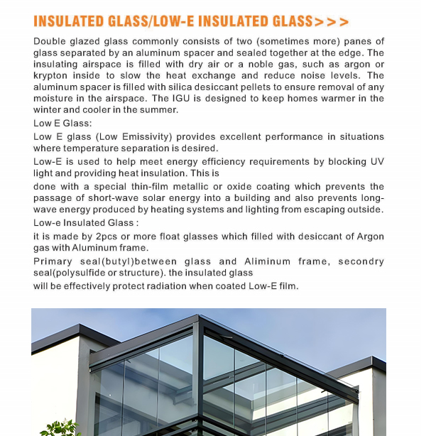 Customized Double Layer 5+15A+5/5+22A+5/5+32A+5 Solar Control One Way Glass Low E Insulating Glass for Building and Window