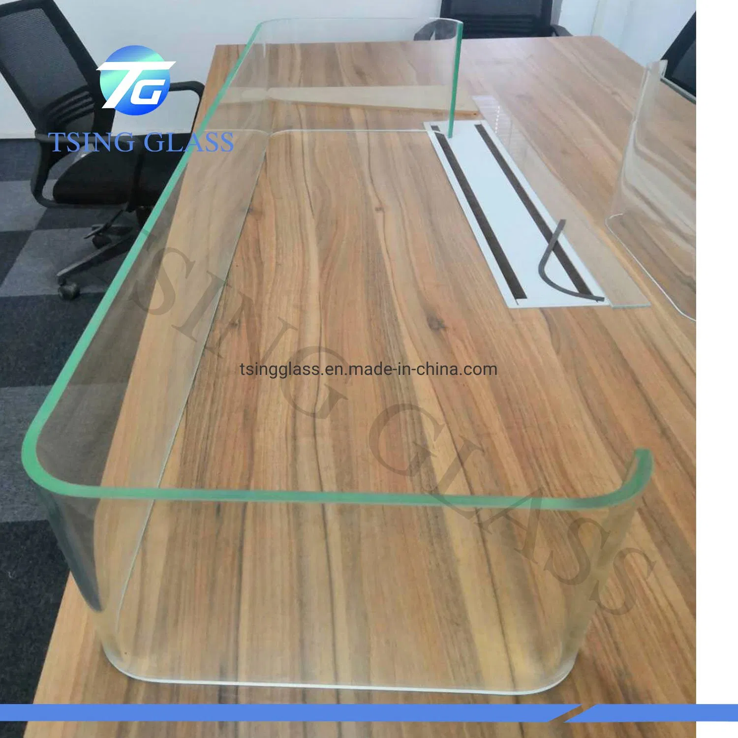 4mm 6mm Clear and Colored Curved Glass /Tempered Curved Glass for Showcase/ Display/Freezer/Icebox/Furnace etc