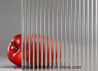 Tempered Frosted Stripe Line Pattern U Channel Glass