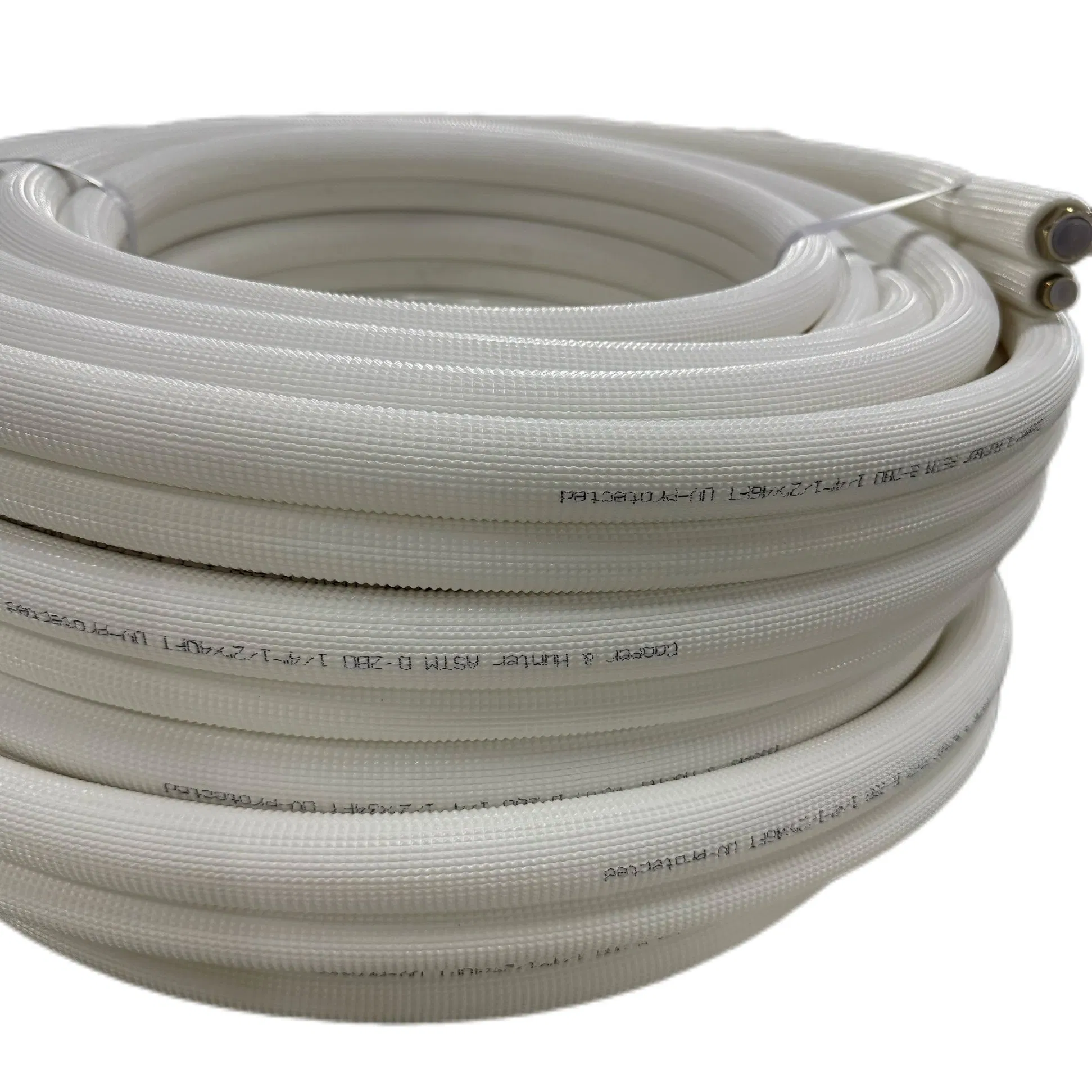 Factory Insulated Coil Copper Line with Nuts for Air Conditioner HVAC