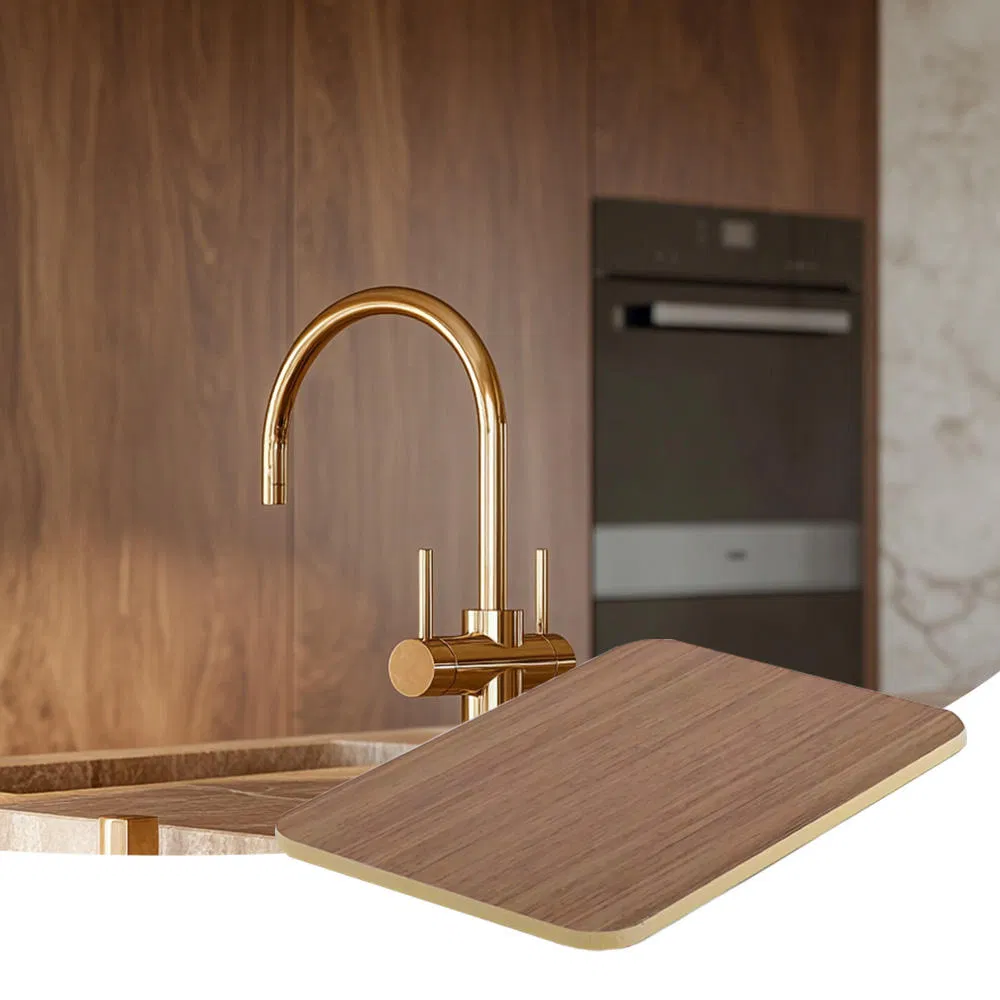 Modern Designs Wooden Texture PVC Laminated Foam Board for Bathroom Cabinets