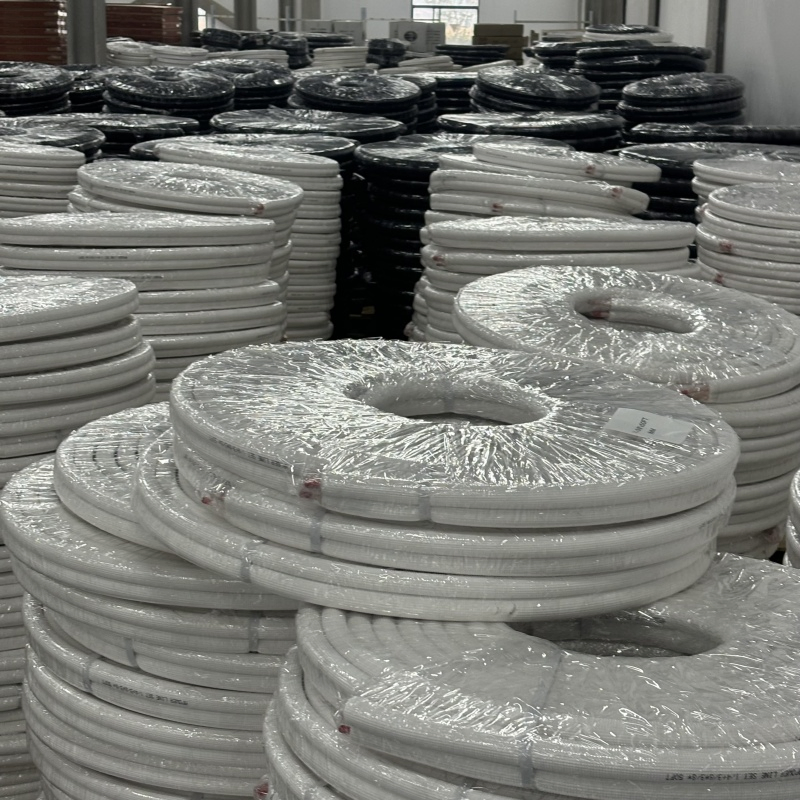 Standard White PE Ductless Split Copper Line Set 1/4" Liquid Line 3/8"