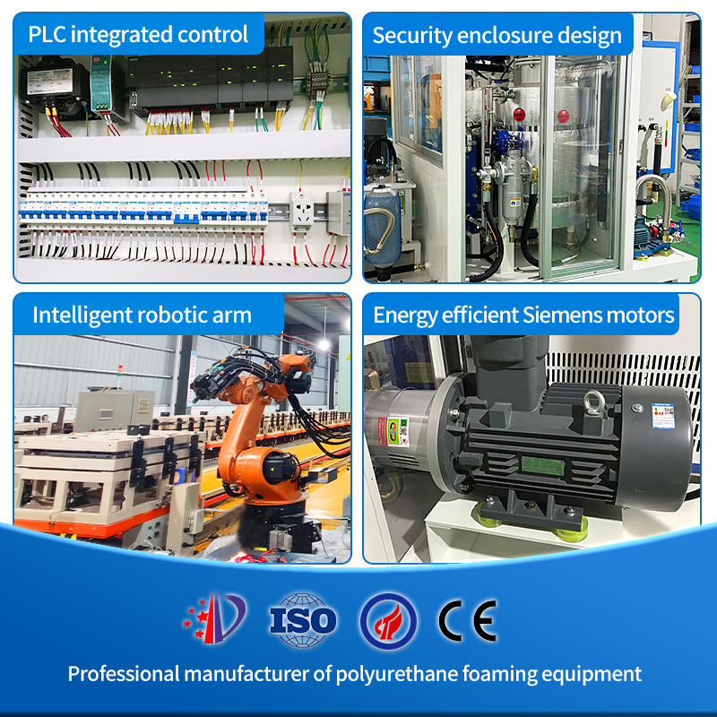Russia Flt Heating Tile Insulation Layer Automatic Mechanical Arm Foam Polyurethane High Pressure Foam Production Line