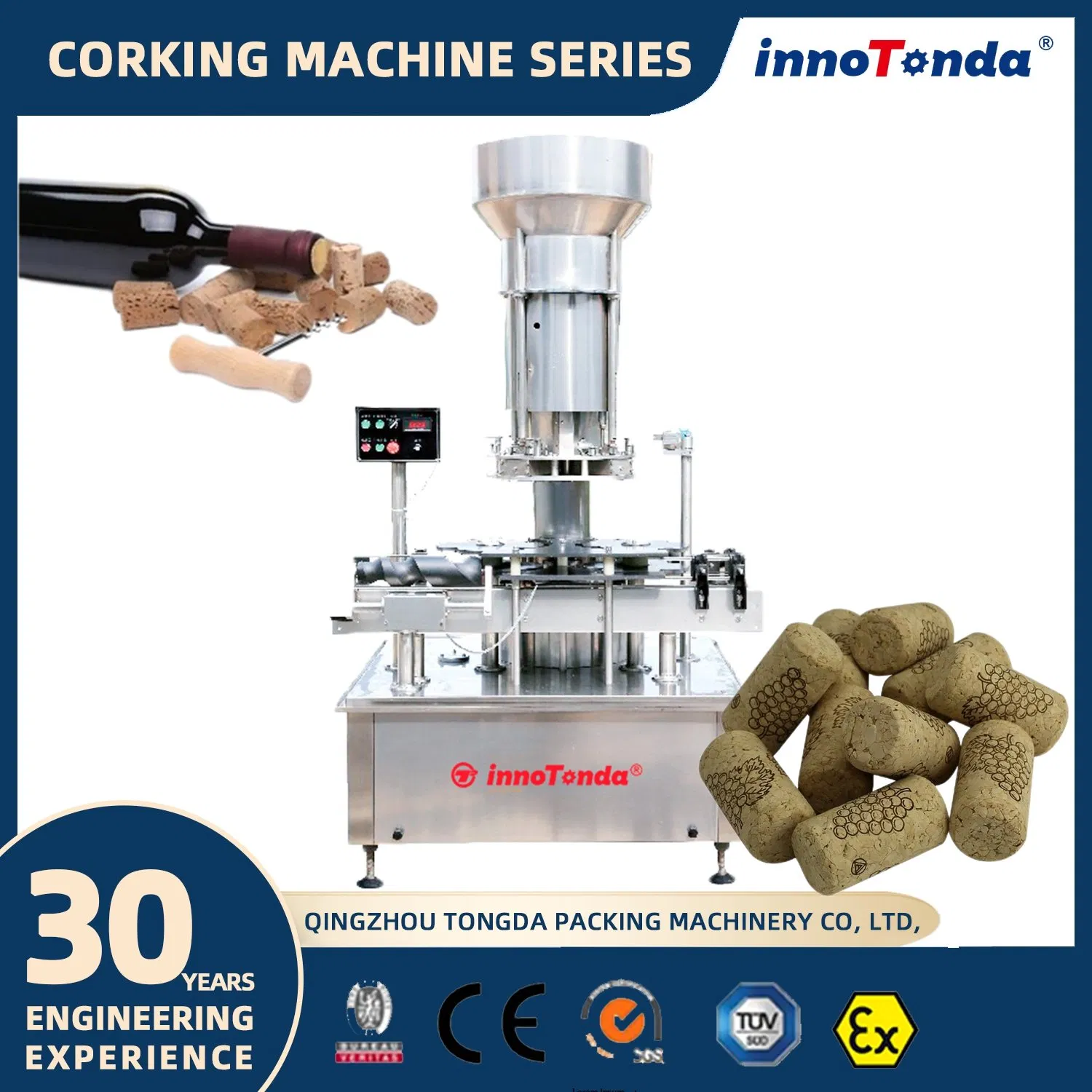 Gold Bottle Sparkling Wine Bottling Machine Champagne Bottle Filling Machine T-Corking Machine