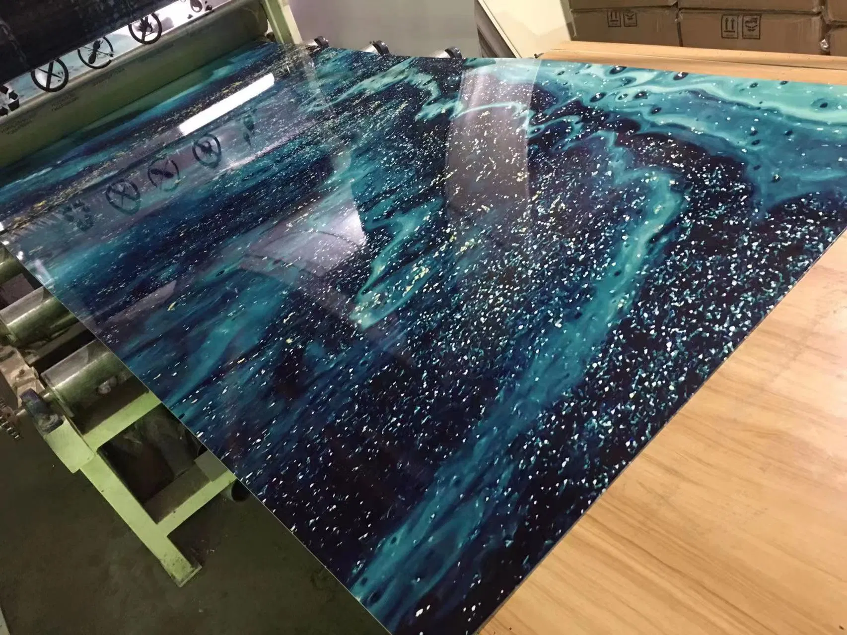 PVC Glossy 3D Marble Sheet for Interior Wall Decoration