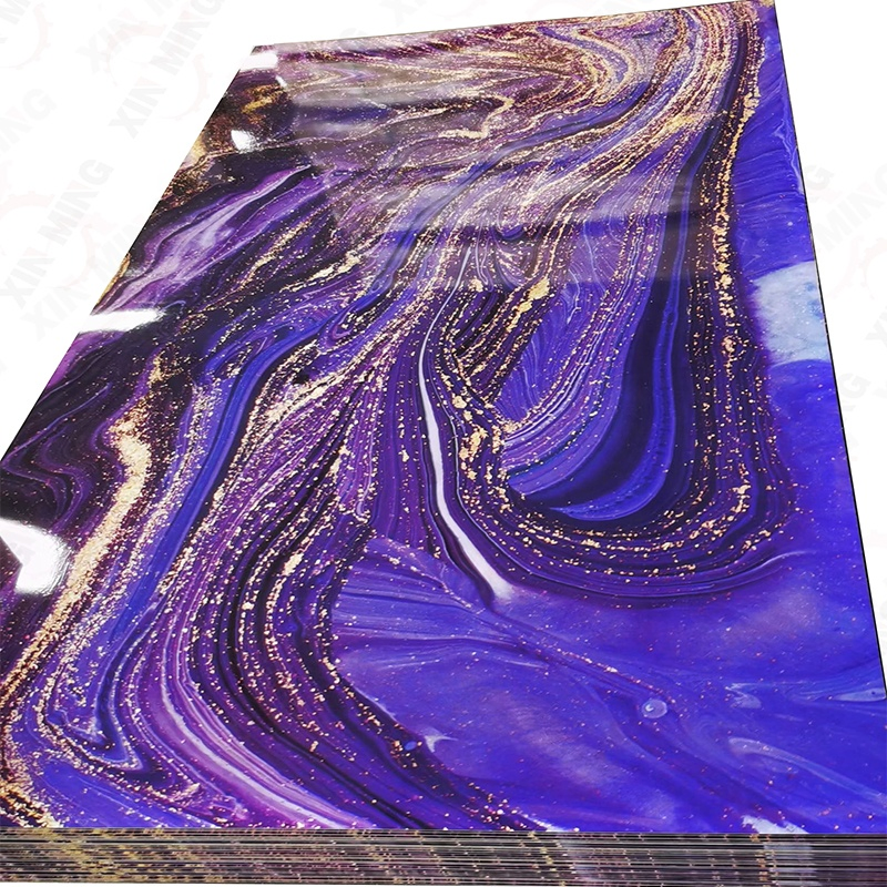 PVC Glossy 3D Marble Sheet for Interior Wall Decoration