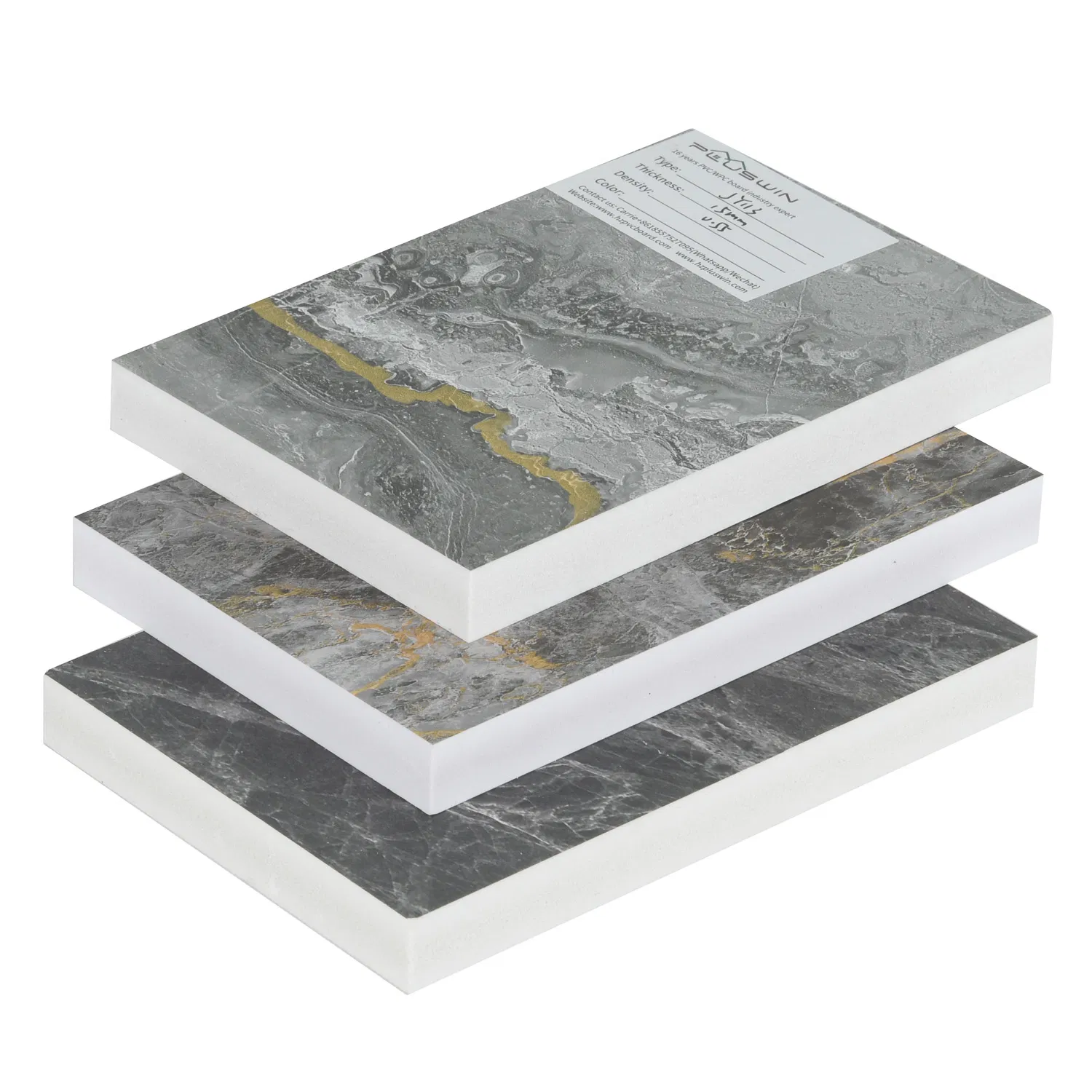 Lead Free PVC Foam Board with Simulated Stone Texture Finished Termite-Proof Panel for Home Decoration