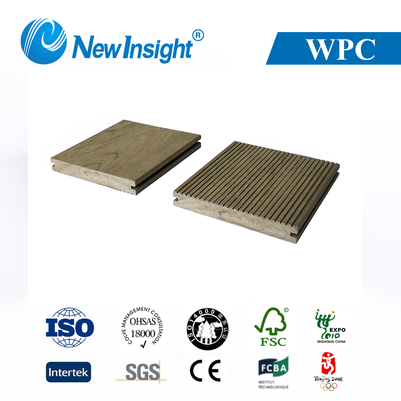 Premium Waterproof Easy Installation Anti-Skid WPC Solid Decking with CE and FSC Certification