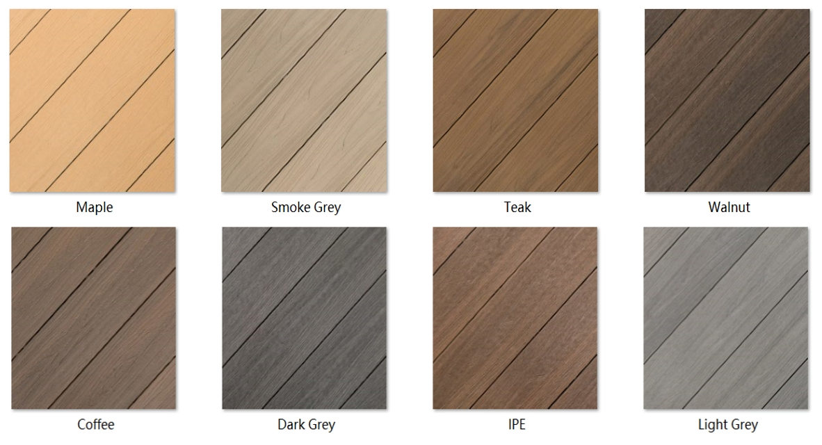 High Weather Resistance High Quality Anti-Slip Anti-Rot Waterproof Colorful Wood Grain Coextrusion WPC Decking Floor for Outdoor