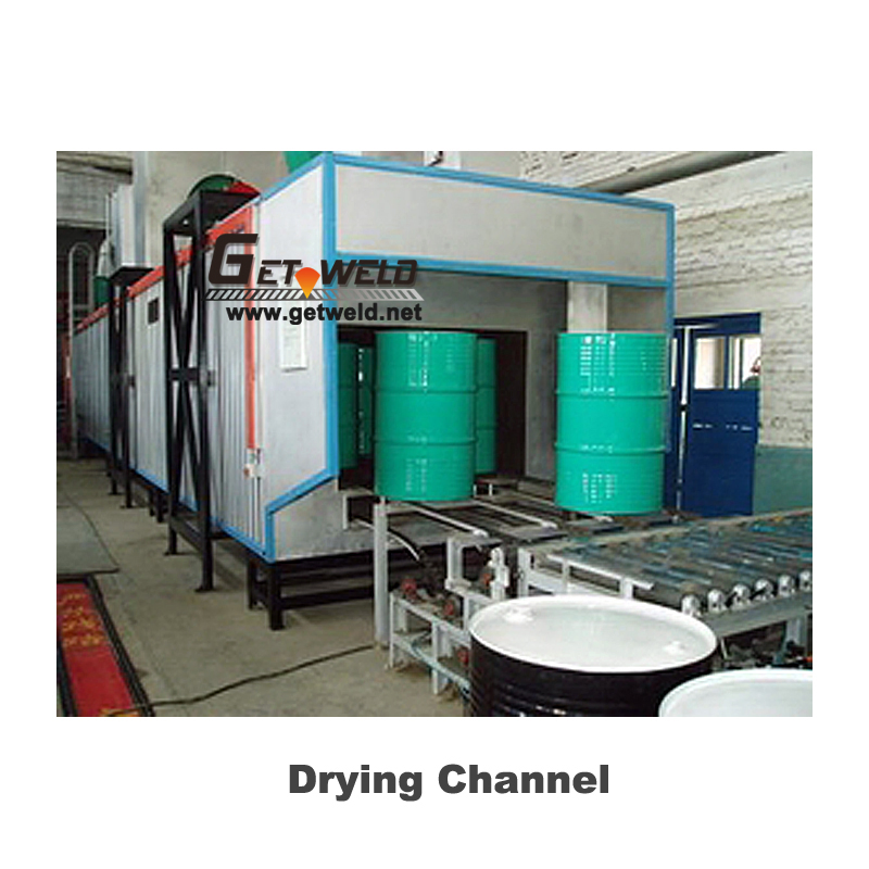 55 Gallon Steel Barrel Making Machine Painting Drying Line