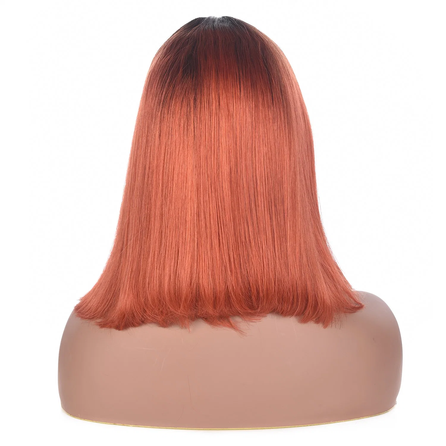 Ombre Straight Short Bob Lace Front Human Hair 1b/ #350 Bob Wig