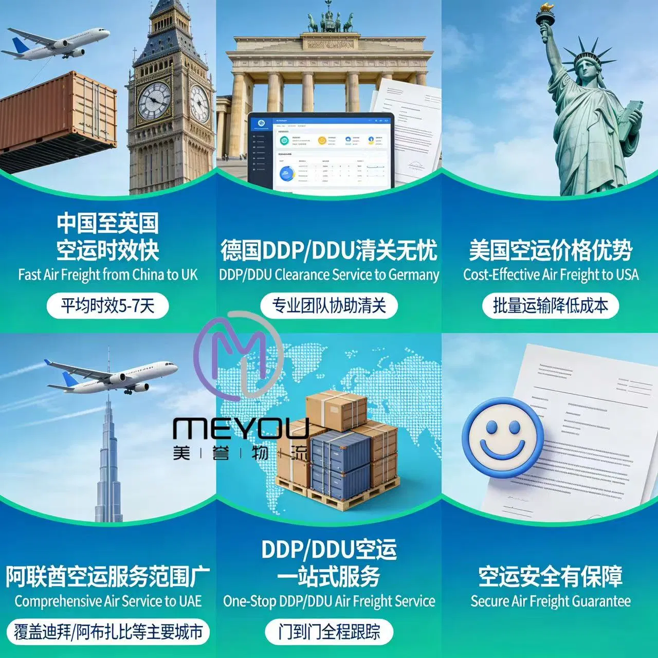 Drop Fast Freight Service DDP/DDU Air Shipping Agent Air Cargo From China to UK, De Dk, USA UAE