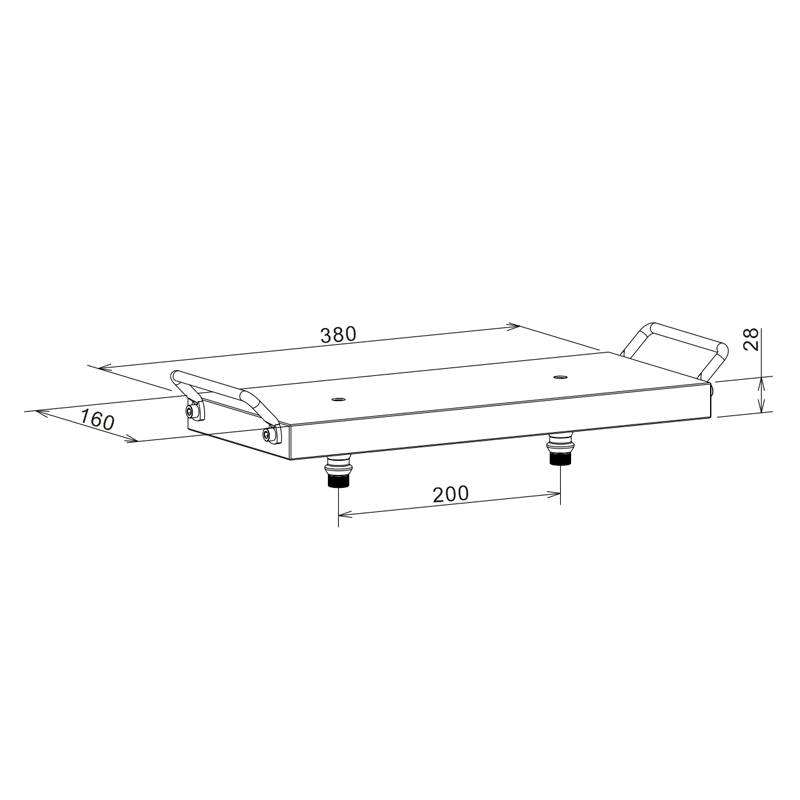 a-One Precision Aluminum 2-Fold Zero Point Pallet 3A-110132