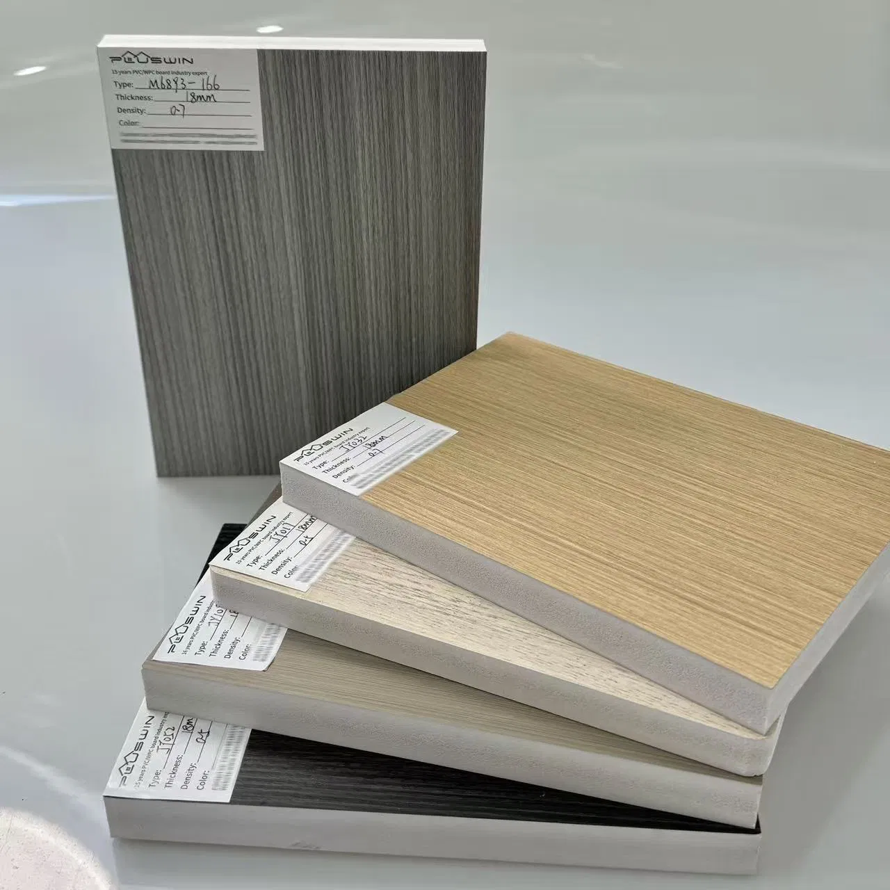 Modern Designs Wooden Texture PVC Laminated Foam Board for Bathroom Cabinets
