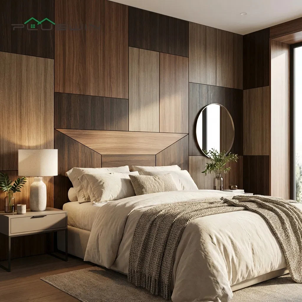 Wood Grain PVC Foam Sheet Waterproof Lightweight for Interior Decoration Cabinet