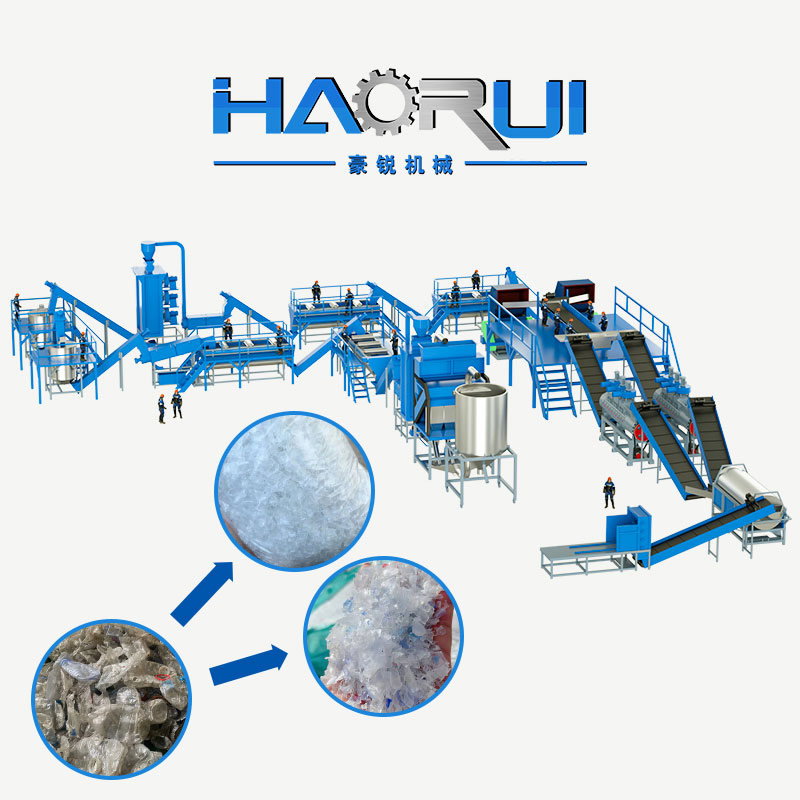 Factory Pet Flake Plastic Bottles Bottle Recycling Wash Recycle Recycling Machine Line