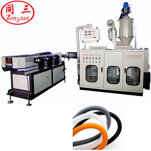PE, PP, EVA, PVC, PA High Speed Single Wall Corrugated Pipe Extrusion Line/Single Wall Pipe Making Line From Qingdao Tongsan