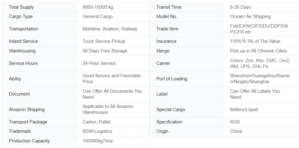 Freight Service Overview