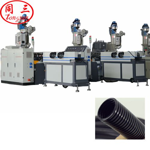 PE, PP, EVA, PVC, PA High Speed Single Wall Corrugated Pipe Extrusion Line/Single Wall Pipe Making Line From Qingdao Tongsan