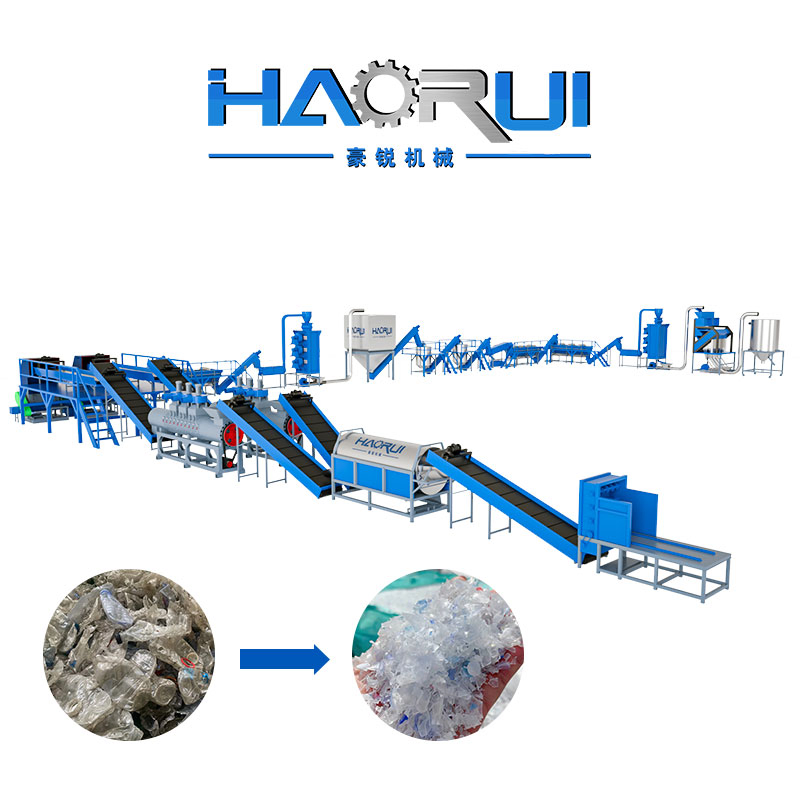 Factory Pet Flake Plastic Bottles Bottle Recycling Wash Recycle Recycling Machine Line
