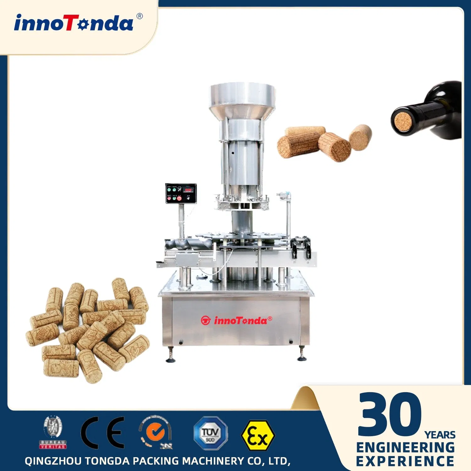 Cork Manufacturing 90 Ton for Bottle Caps Crown Wine Corking Injection Bottle Making Machine