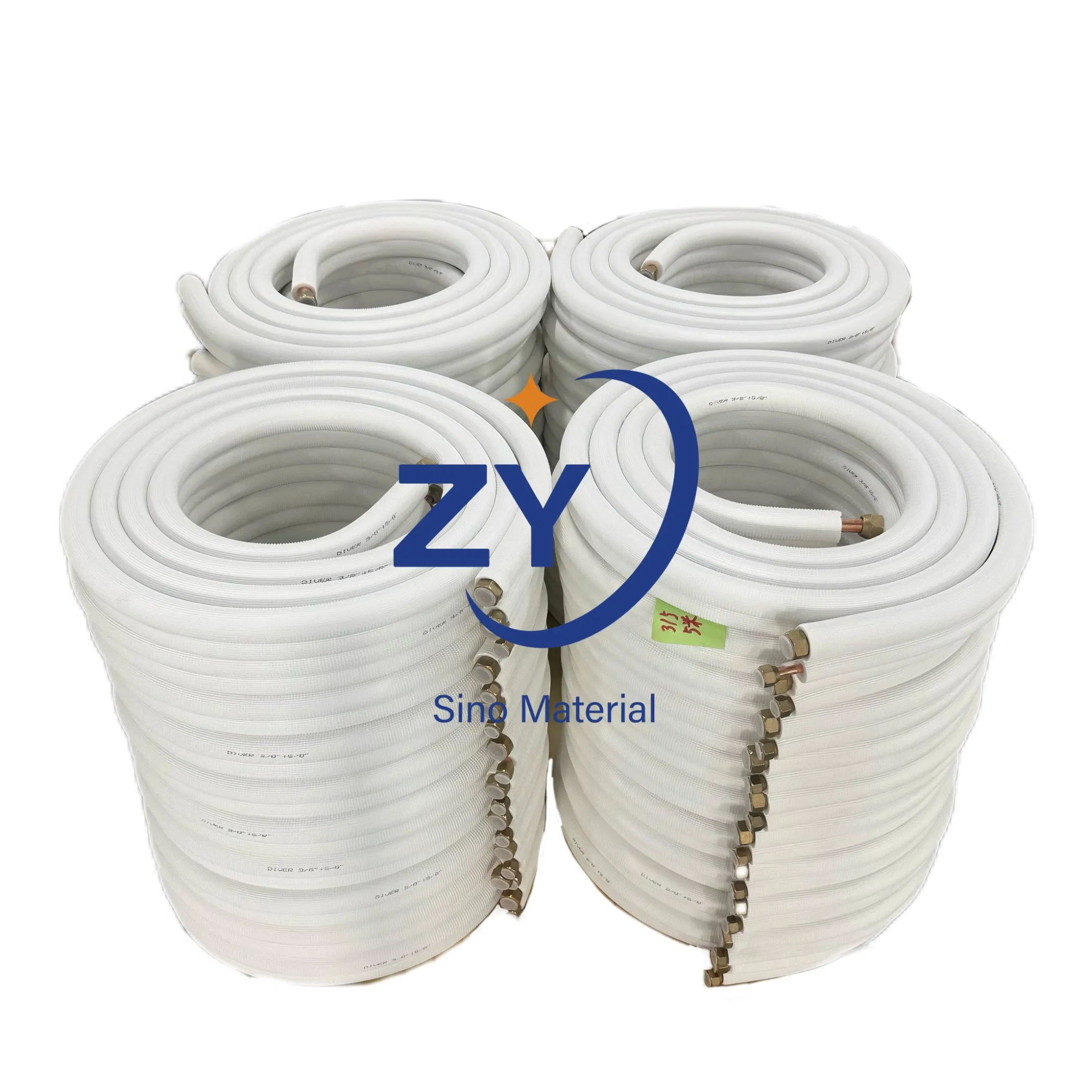 Factory Insulated Coil Copper Line with Nuts for Air Conditioner HVAC