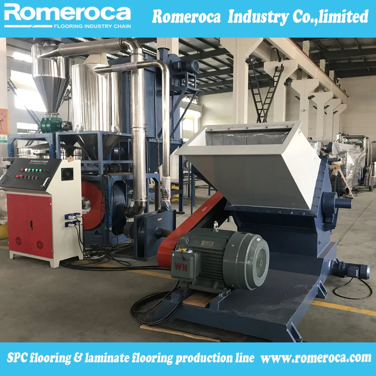 Waste Plastic Crusher Plastic Shredder Recycling Crushing Machine Spc Flooring Production Line
