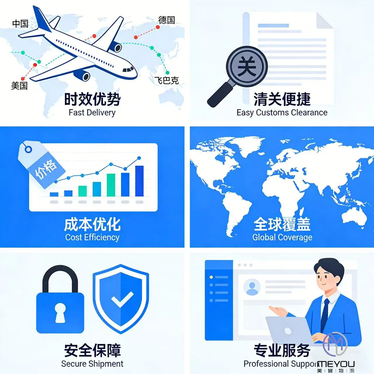 Drop Fast Freight Service DDP/DDU Air Shipping Agent Air Cargo From China to UK, De Dk, USA UAE