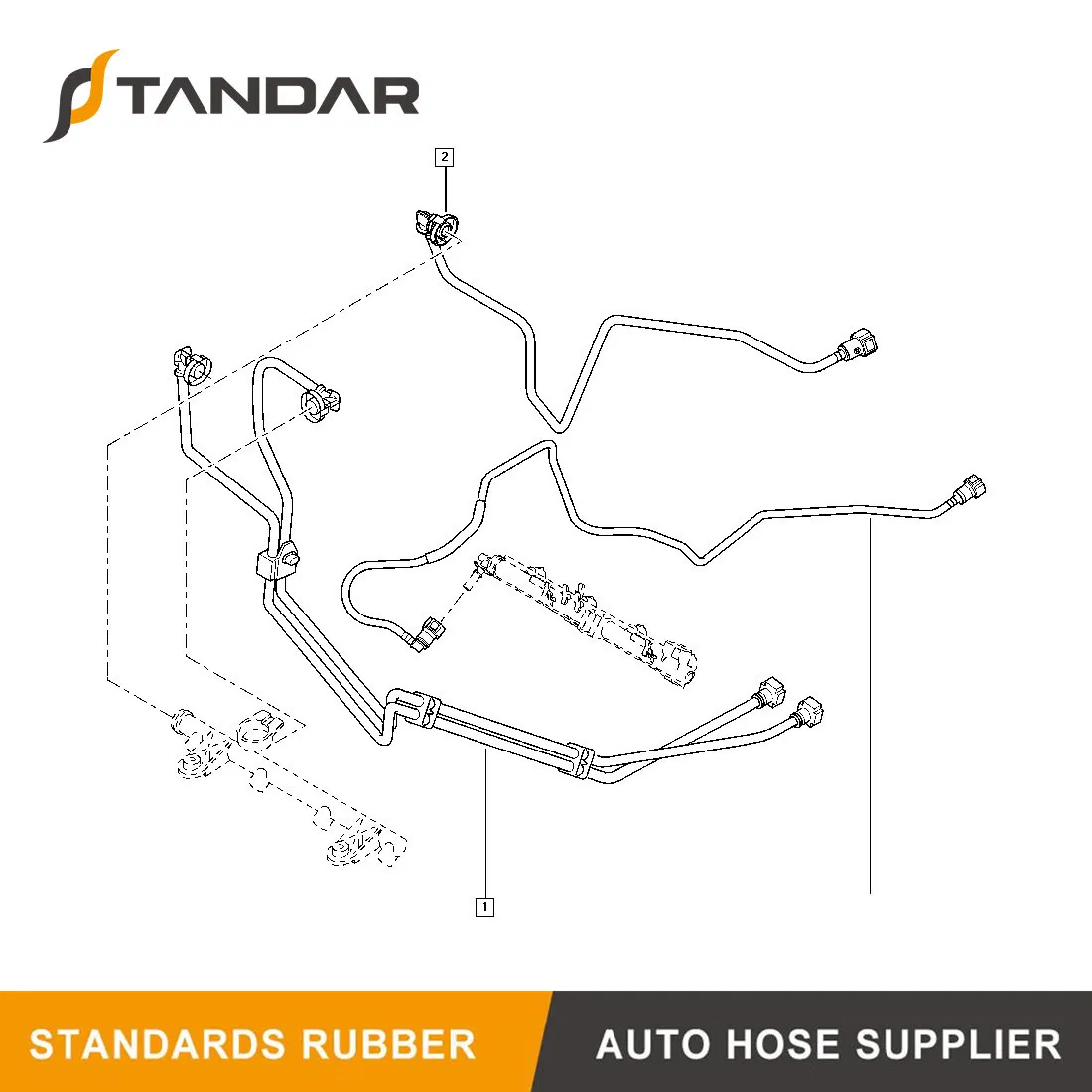 8200497315 Nylon High Temperature Fuel Pipe for Renault Logan Thalia