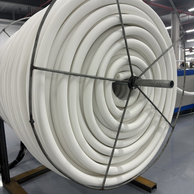 Standard White PE Ductless Split Copper Line Set 1/4" Liquid Line 3/8"