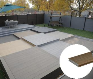 High Weather Resistance Waterproof Insect Prevention Wood Texture WPC Solid Decking Floor for Outdoor