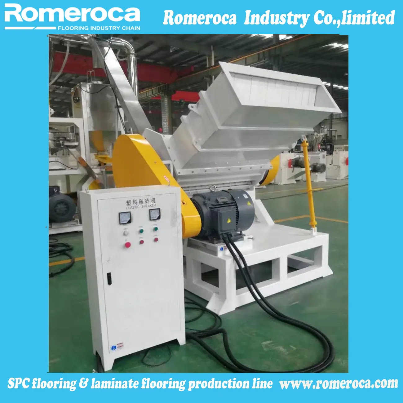 Waste Plastic Crusher Plastic Shredder Recycling Crushing Machine Spc Flooring Production Line