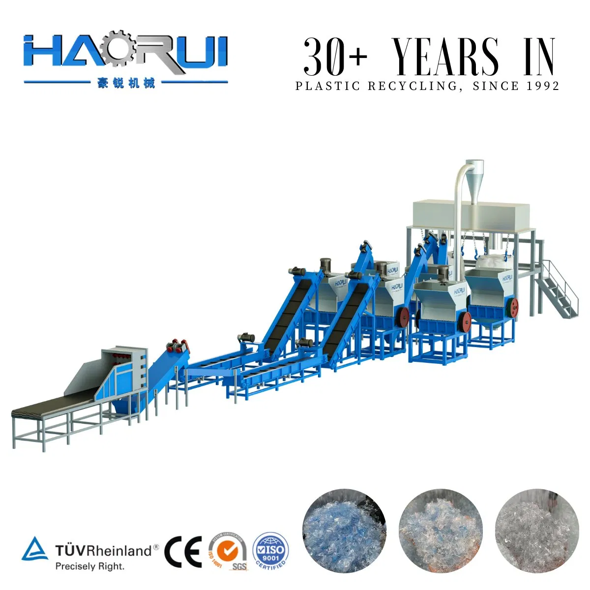 Factory Pet Flake Plastic Bottles Bottle Recycling Wash Recycle Recycling Machine Line