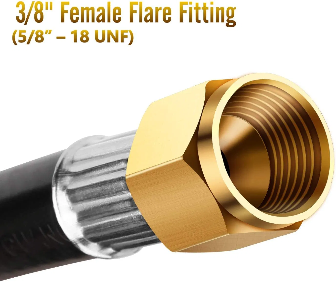 Propane Extension Hose 3/8 Inch Female Male Flare Fitting Gas Line