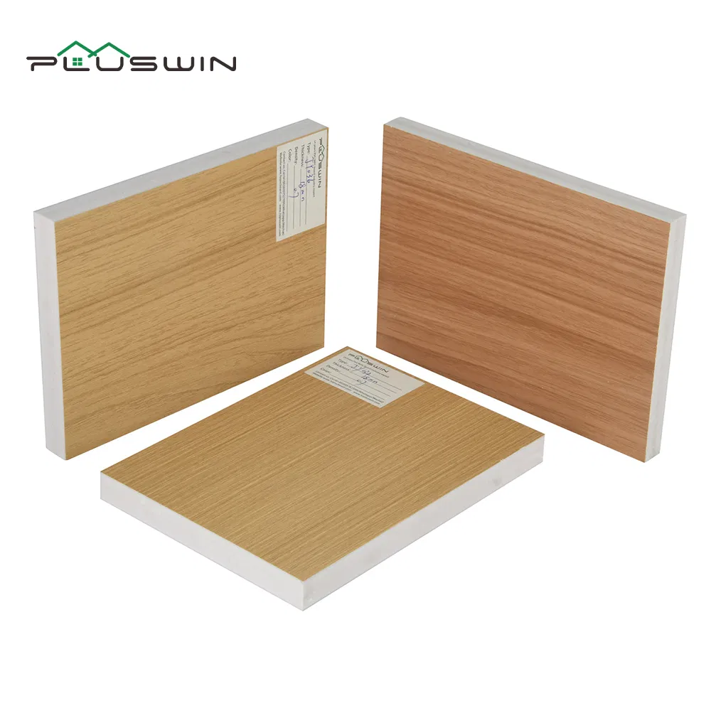 Modern Designs Wooden Texture PVC Laminated Foam Board for Bathroom Cabinets