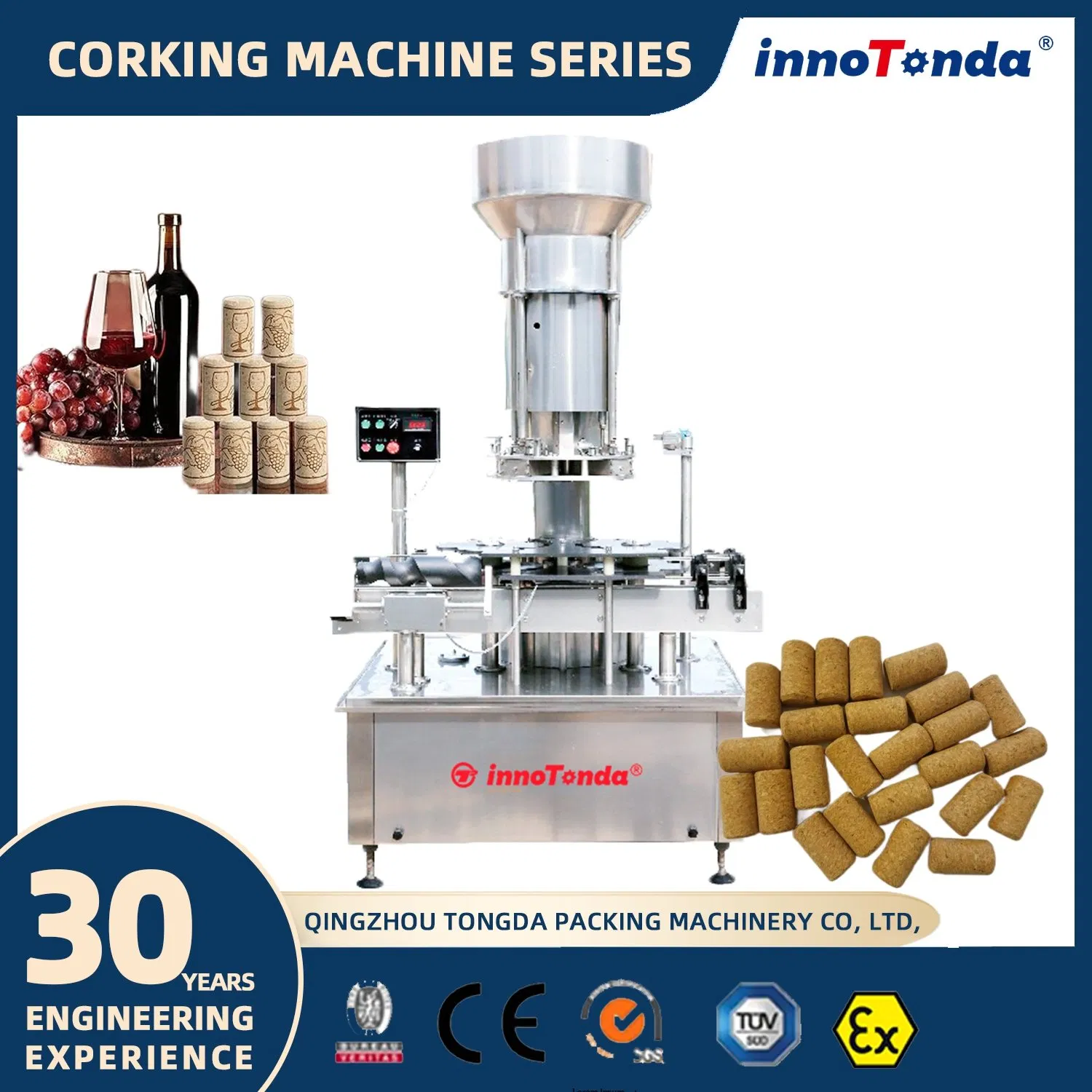 Sparkling Wine Bottles Filling Corking Machine Champagne Bottle 750ml Bottling Machine