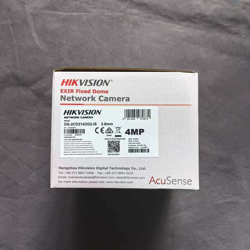 Ds-2CD2143G2-Is 4 MP Acusense Fixed Dome Network Camera