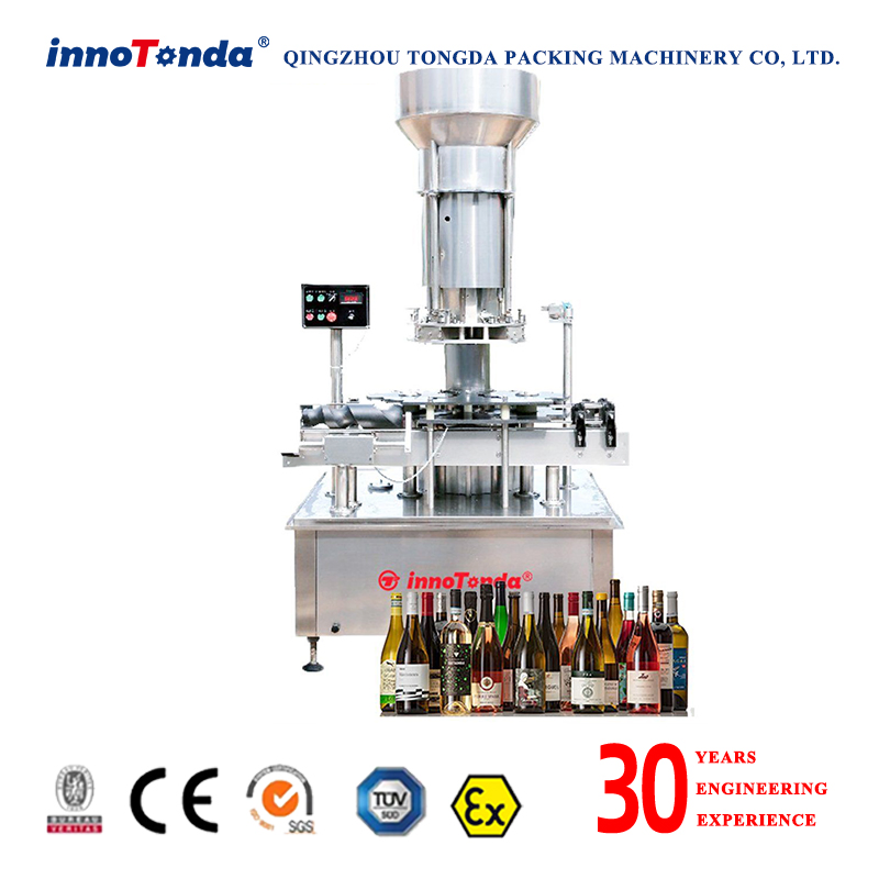 Automatic Wine Whiskey Brandy Vodka Cork Sealing Machine