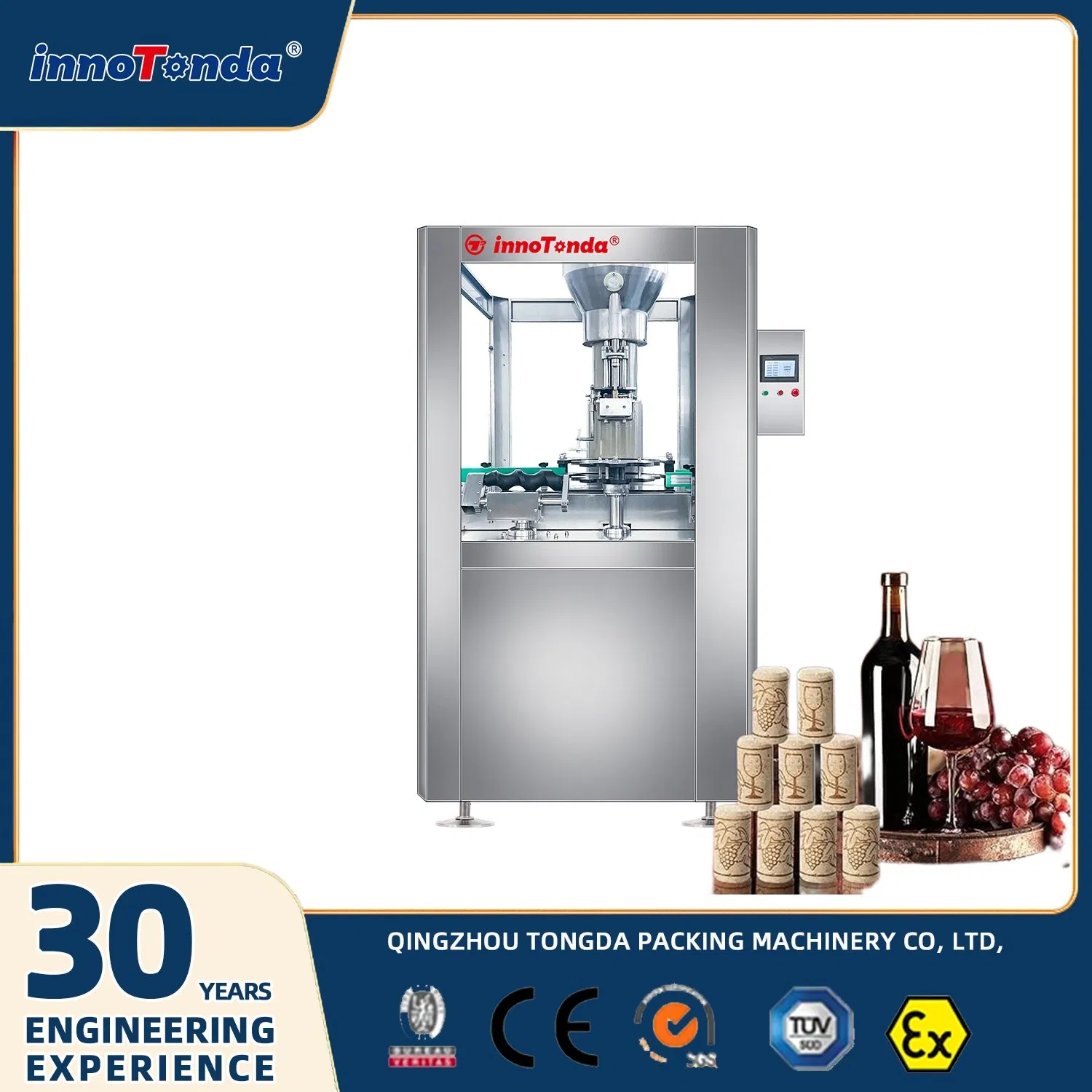 Small Electric Corking Machine Semi-Automatic Wine Champagne Glass Bottle Cork Sealing Machine