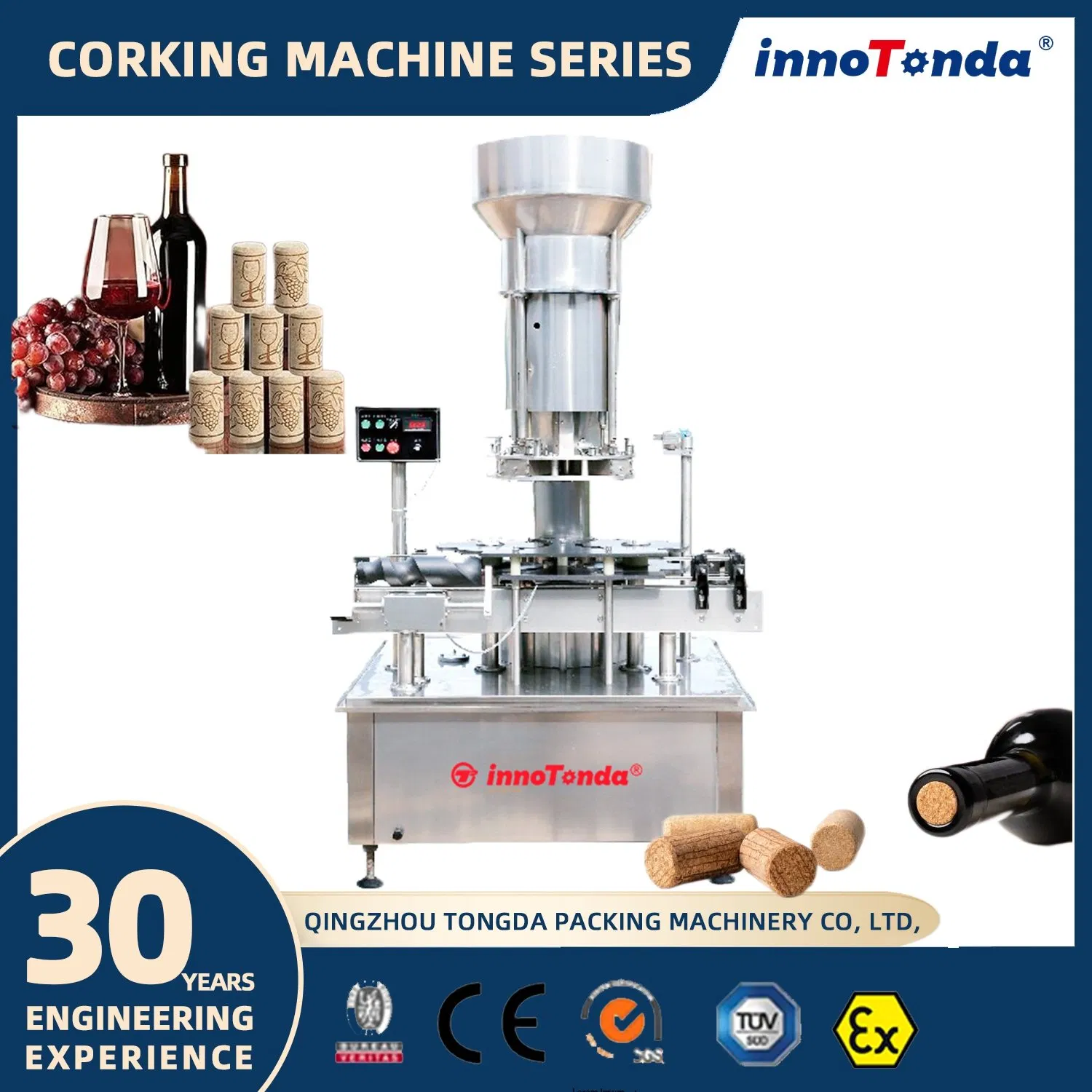 Bottle Cap Sealing Machine / Automatic Corking Machine / Bottle Capping Machine