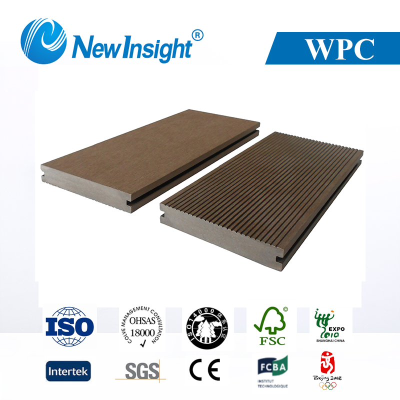 Premium Waterproof Easy Installation Anti-Skid WPC Solid Decking with CE and FSC Certification