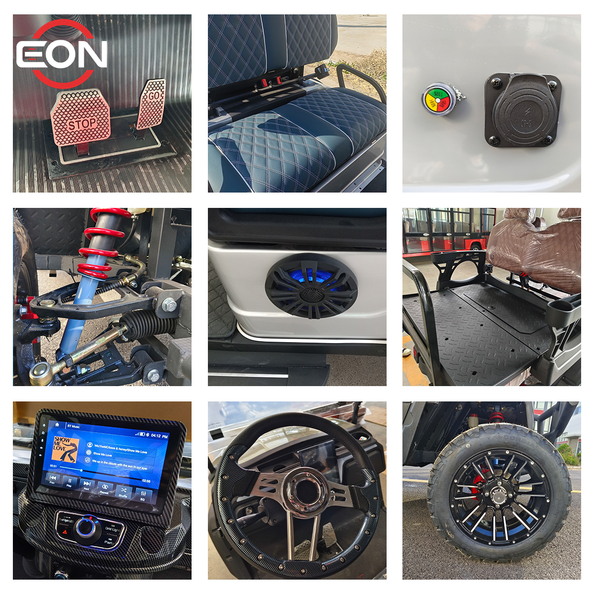 Electric Patrol Car Security Golf Cart 4+2 Seats 48V/72V Lithium Battery 4/5/7.5Kw Motor 30-50Km/h OEM Manufacturer