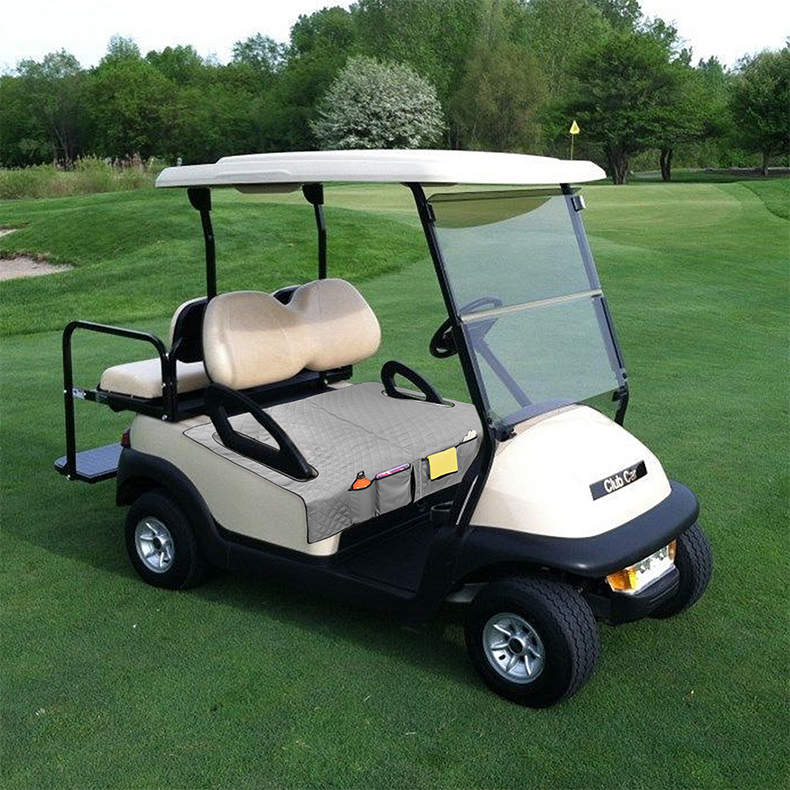 Golf Cart Seat Cover with 4 Front Pockets and Anti-Slip Bottom Convenient Cushion for Golf CART Use