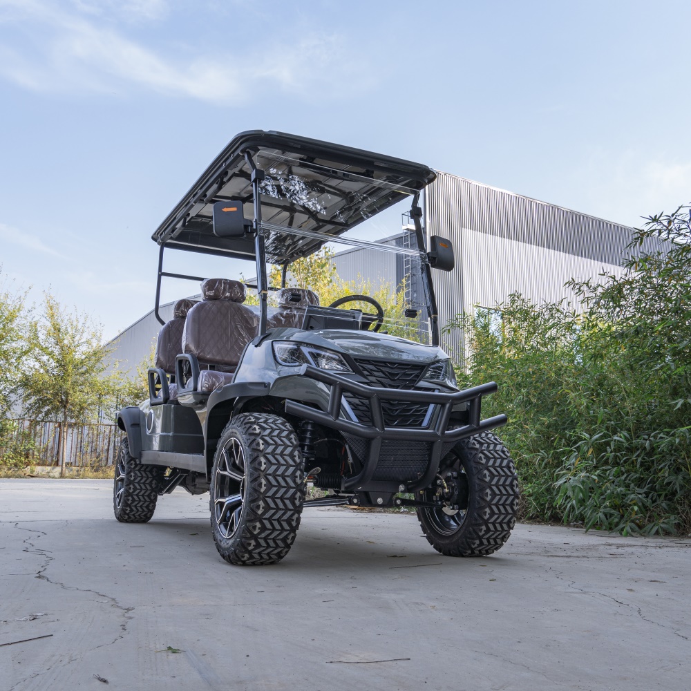 Electric 4 Stroke Golf Cart Gated Community Transport Multi-Passenger Buggy Street Legal Lithium Battery 3-4 Seats 70-90km Range
