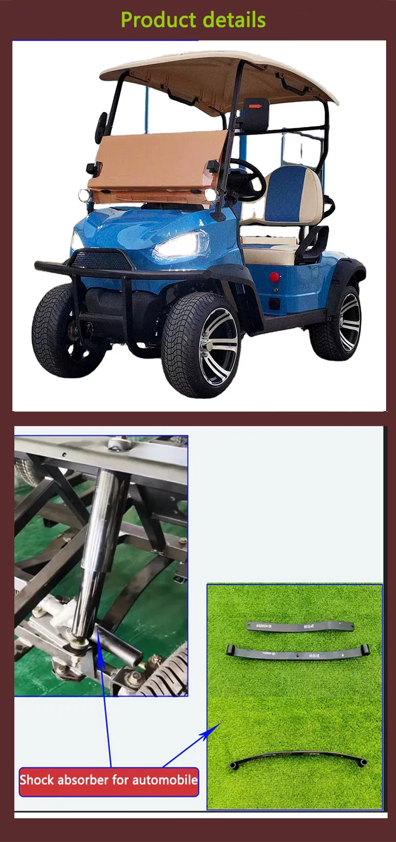 Electric Golf Cart Front View
