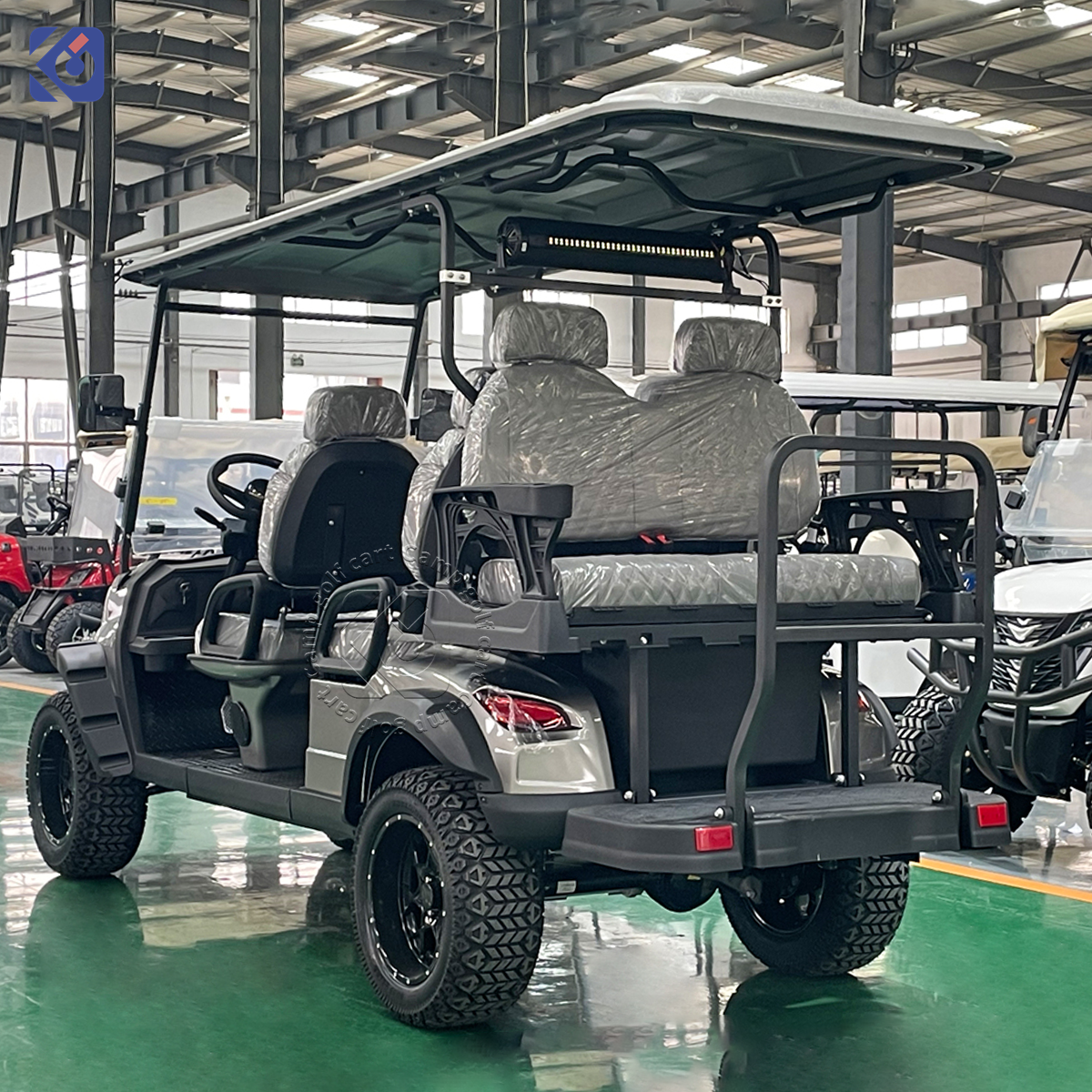 CAMP Luxury Design Street Legal Off-Road Electric 6 Seater Golf Cart 72v Battery Mini Golf Buggy Club Car