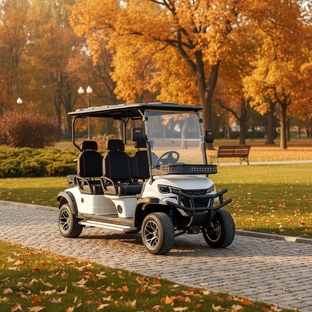 Competitive Price Customized 4 Seater Adults Street Legal Electric Cart Golf Buggy with Folding Backseat for Golf Course