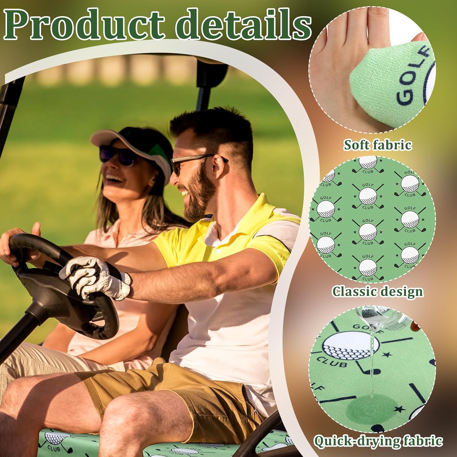 Hot Sale Golf Accessories Golf Cart Seat Cover Towel Covers for Cart Club Car